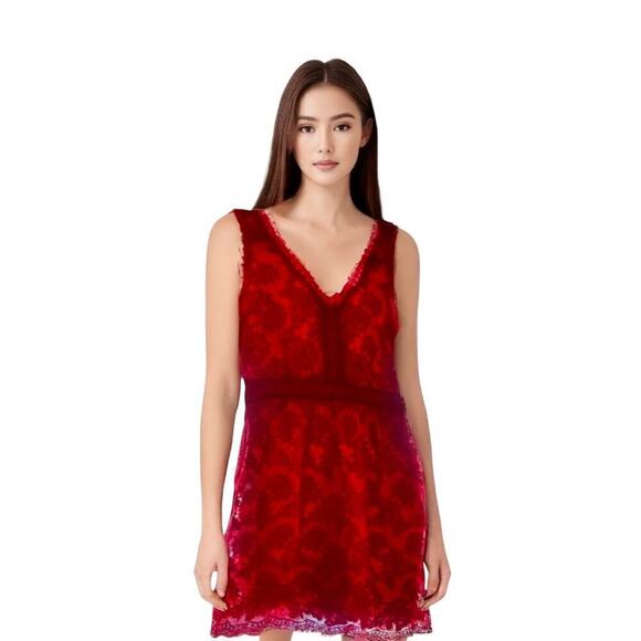 Soieblu Emotions Crochet Dress in Red - EUC - Picture 3 of 12